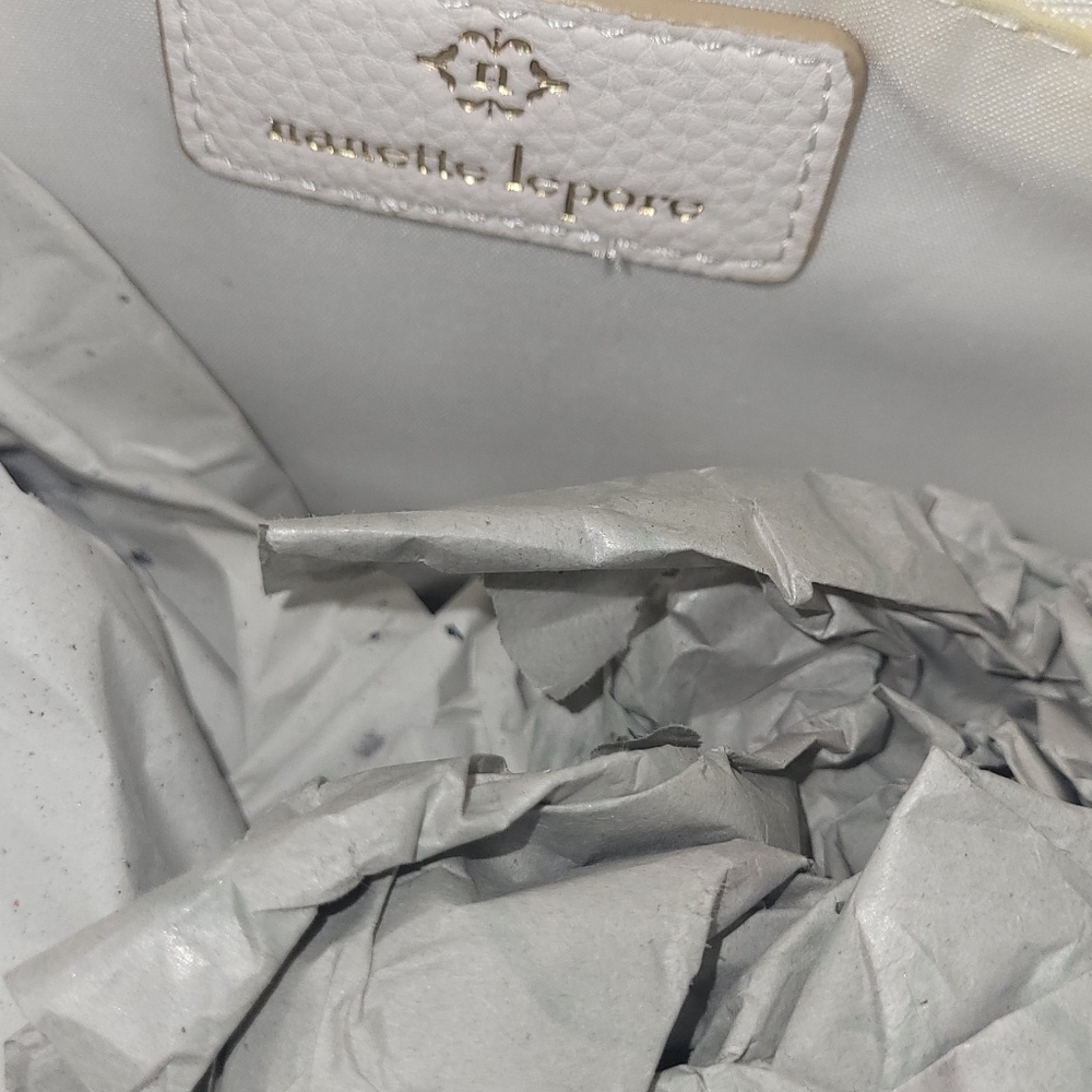 White Leather Handbag - Picture 2 of 8